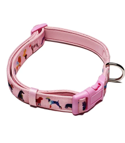 Dog Collar (Color: Pink, size: Small- adjustable)