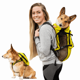 Walk-On with Harness & Storage (Color: Buttercup Yellow, size: X-Small (11-13" Neck 11-15" Chest))