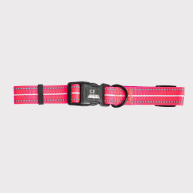 GF Pet  Reflective Collar (Color: Neon Pink, size: Large-Wide)