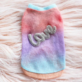 Love Sweater (Color: Rainbow, size: small)