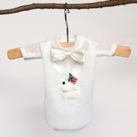 Baby Deer Sweater (Color: Cream, size: XS)