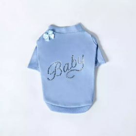 Baby Tee (Color: Blue, size: XXS)