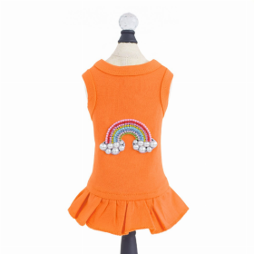 Rainbow Dress (Color: Orange, size: XXS)