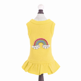 Rainbow Dress (Color: Yellow, size: large)