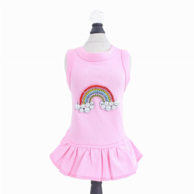 Rainbow Dress (Color: Pink, size: small)