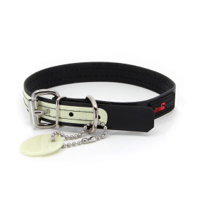 Play Glow Collar (Color: Black, size: 3/4"x12")