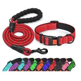 No Pull Dog Harness; Adjustable Nylon Dog Vest & Leashes For Walking Training; Pet Supplies (Color: Red, size: S)