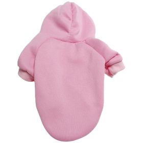 Pet Sweatshirt With Hoodie; Machine Washable Sweater For Dogs Puppies Sweater Clothes Apparel (Color: Pink, size: L)