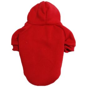 Pet Sweatshirt With Hoodie; Machine Washable Sweater For Dogs Puppies Sweater Clothes Apparel (Color: Red, size: XL)