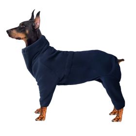 Warm Dog Cotton Coat/Sweater; Cold-Proof Clothes For Medium Large Dog; Dog Cotton Coat For Winter (Color: Navy blue, size: M)