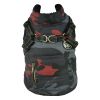 Camouflage Red Pattern Reflective Chest Harness With Traction Buckle Zipper Pet Cotton Clothes