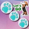 Personalized Dog Tags; Engraved Footprints Cat Tags; Anti-lost Round Pet ID Tags For Dogs & Cats