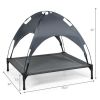 Portable Elevated Outdoor Pet Bed with Removable Canopy Shade