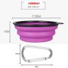 1000ml Large Collapsible Dog Pet Folding Silicone Bowl Outdoor Travel Portable Puppy Food Container Feeder Dish Bowl