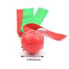 Funny Pets Dog Puppy Cat Ball Teeth Toy Chew Dog Molar Pet Sound Ball Ribbon Throwing Interactive Super Bite-resistant